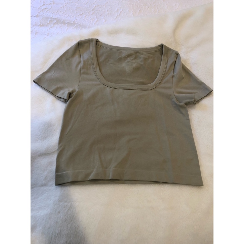A New Day Green Fitted Crop T-Shirt